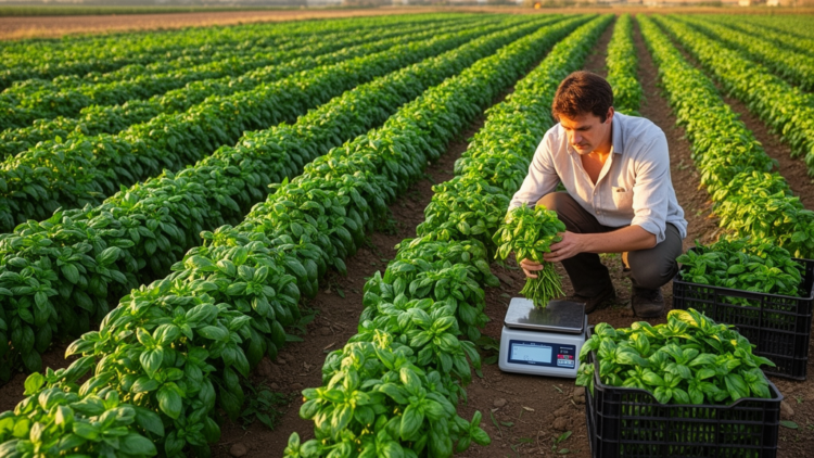 Screening 90 Basil Genotypes Reveals Super-Yielders for Mediterranean Biomass Farming