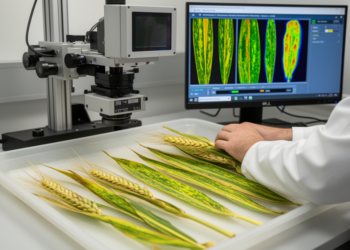 Knowledge-distilled multispectral model classifies wheat stripe mosaic virus stages