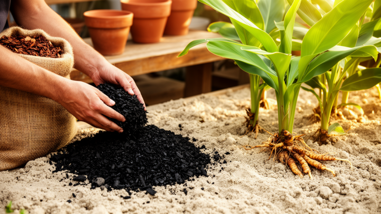Coffee Husk Biochar Slashes Nitrate Losses and Boosts Turmeric Quality in Sandy Soils