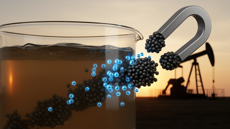 Magnetic Nanocomposite Scrubs Ions From Oilfield Wastewater and Boosts Oil Recovery