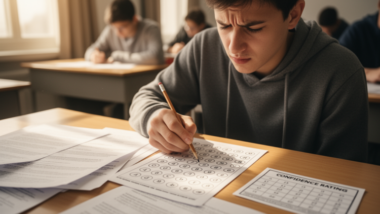 Confidence-Based Multiple-Choice Tests Match Traditional Scoring While Revealing Student Self-Doubt