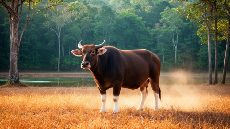 Banteng density shifts with the seasons in Thailand’s shared forests