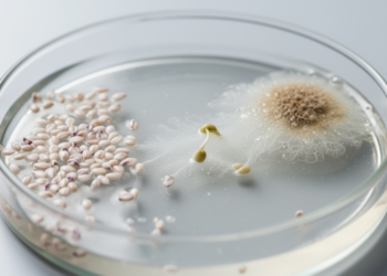 Fungal Exudates Trigger Orchid Seed Germination Without Physical Contact