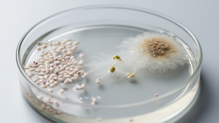 Fungal Exudates Trigger Orchid Seed Germination Without Physical Contact