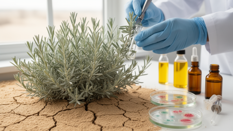 Desert Shrub’s Essential Oil Shows Potent Antimicrobial and Anticancer Activity
