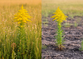 Two Goldenrod Invaders, Two Different Ways to Rewire a Grassland