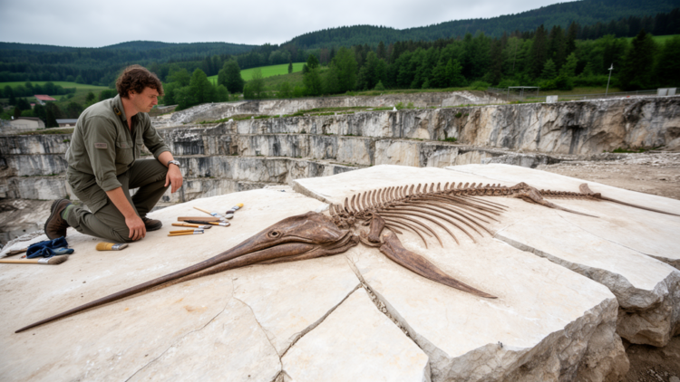 New swordfish-snouted ichthyosaur species unearthed in Bavaria is the youngest of its kind