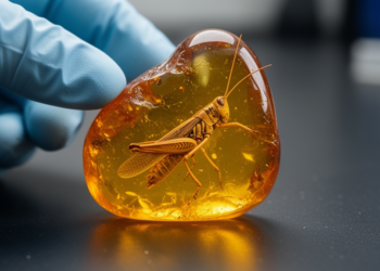 Cretaceous grasshopper in Burmese amber reveals ancient anatomy