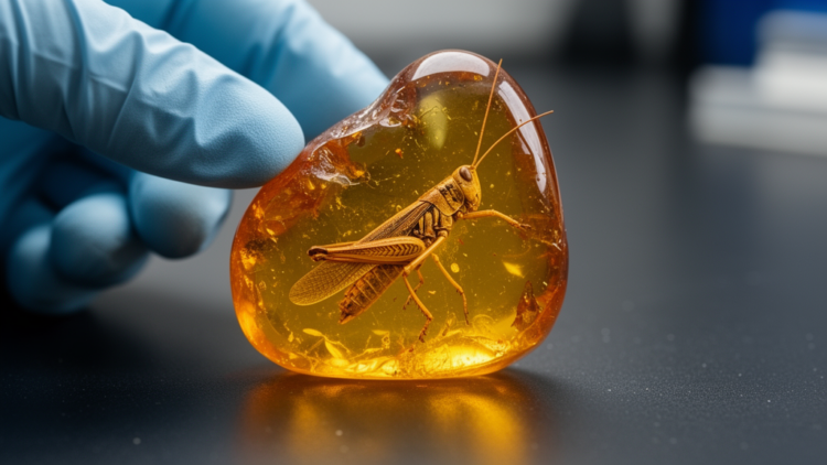 Cretaceous grasshopper in Burmese amber reveals ancient anatomy