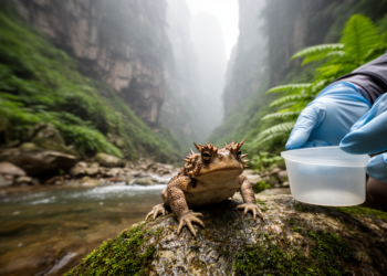 Hidden in a Mountain Gorge, Scientists Discover a New Horned Toad Species in Guizhou, China