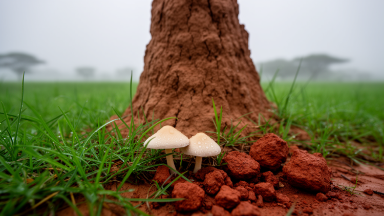 Two New Mushroom Species Emerge from Oman’s Monsoon-Watered Termite Mounds