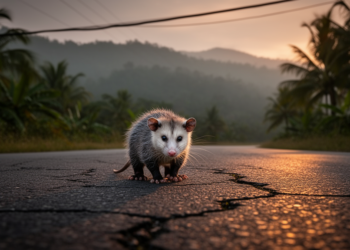 Rare Opossums Photographed in Southern Mexico Reveal Hidden Deaths on Roads and Power Lines
