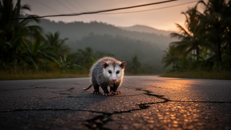 Rare Opossums Photographed in Southern Mexico Reveal Hidden Deaths on Roads and Power Lines