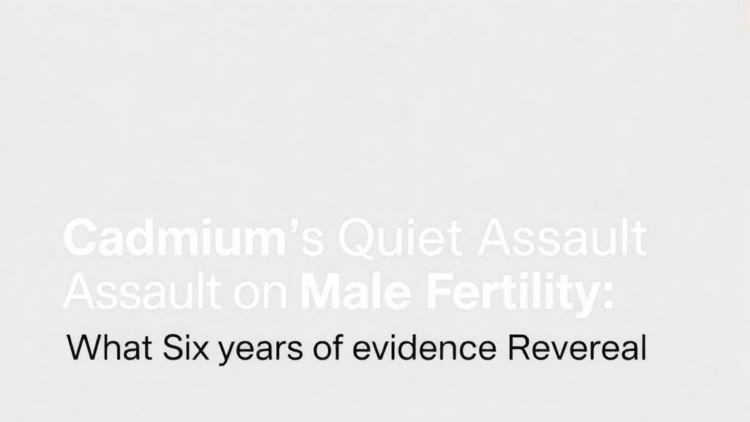 Cadmium’s Quiet Assault on Male Fertility: What Six Years of Evidence Reveal