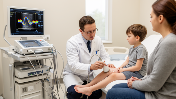 Non-invasive adjunctive diagnostic models incorporating high-frequency ultrasound and shear wave elastography for pediatric Duchenne muscular dystrophy
