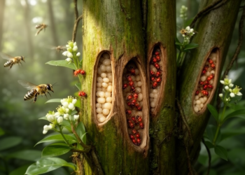 Panamanian Megalopta bees nested in 11 woody plant species