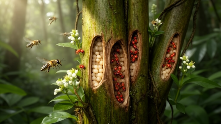 Panamanian Megalopta bees nested in 11 woody plant species