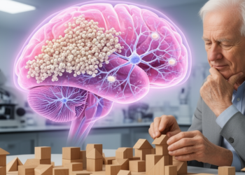 Immature brain support cells linked to poorer reasoning in older adults