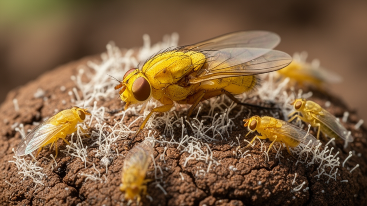 Fungal parasite selects against larger yellow dung flies