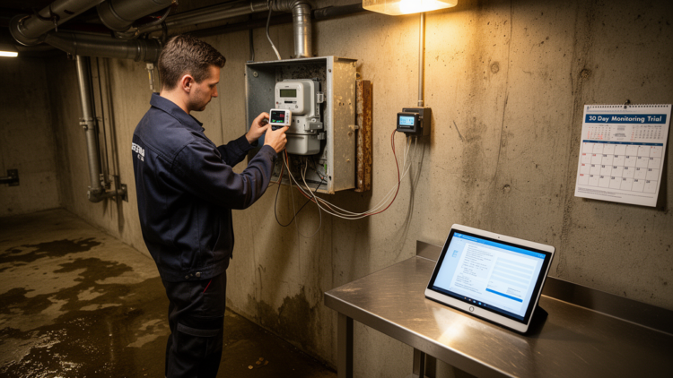 Reused Industrial Meter Feeds 30-Day Electrical Monitoring Trial