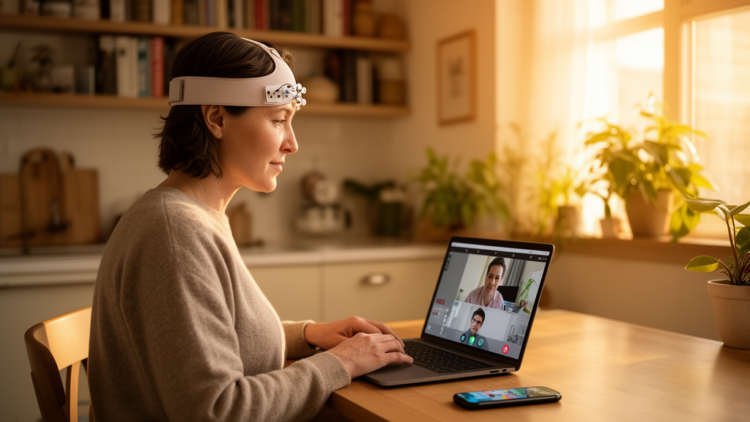 At-Home Brain Stimulation Trial Shows Remote Depression Care Is Feasible, but Active Treatment Matches Sham Control