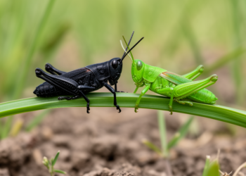 Hormone and Habitat Team Up to Paint Grasshopper Nymphs Black or Green