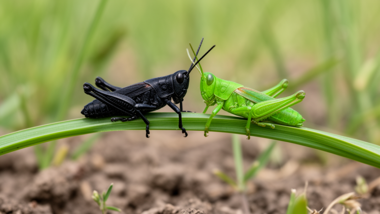 Hormone and Habitat Team Up to Paint Grasshopper Nymphs Black or Green