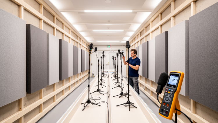 Pilot model shows 22 dB acoustic reduction after corridor retrofit