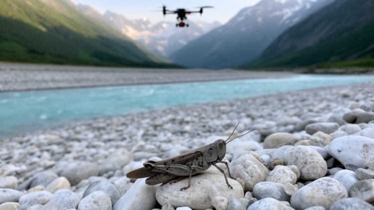 Conservation challenges of the endangered gravel grasshopper Chorthippus (Glyptobothrus) pullus along Alpine rivers: Insights from remote sensing in Northwestern Italy