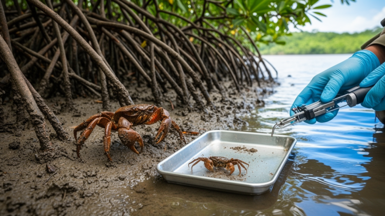 Mangrove crabs reveal trace element pollution in Amazonian estuaries