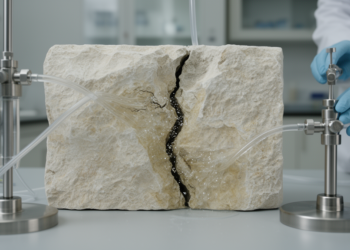 Lab fracture model reproduces limestone dissolution under variable flow