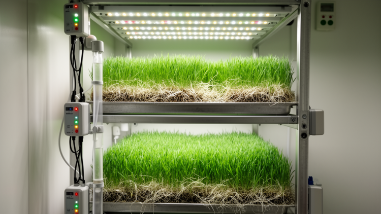 IoT Hydroponic Cell Grows Cattle Fodder With Untreated Tap Water