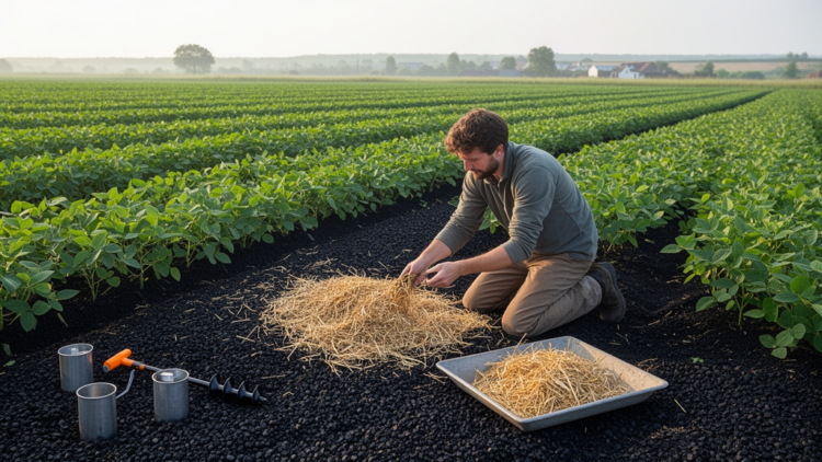 Field test examines straw-biochar effects on black soil and soybean