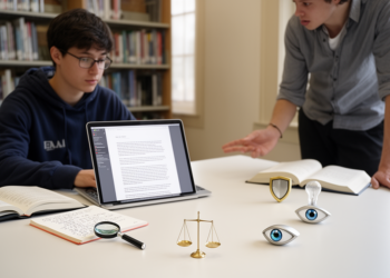Scoping review maps six principles for responsible AI use in student writing