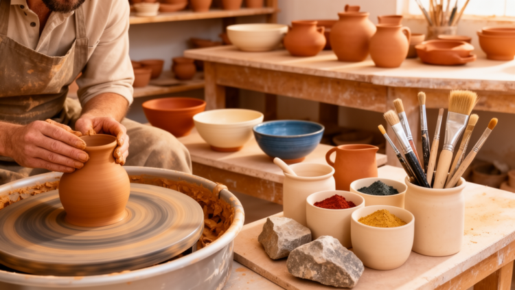 Almería potters tailored clay, glazes and colorants by function