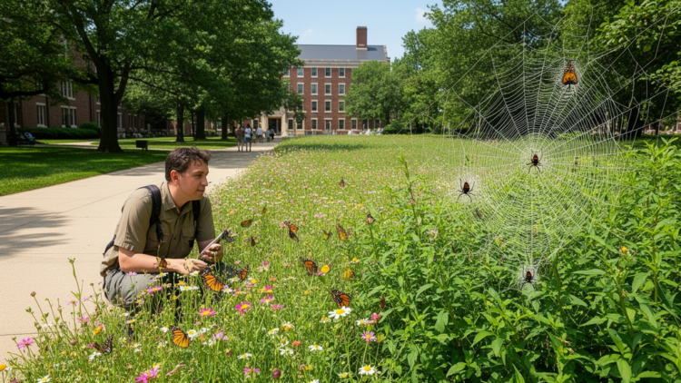 Campus butterflies and spiders show stable diversity across an urbanization gradient