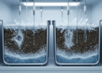 Controlled study links moisture to freeze-thaw pore changes in saline soils