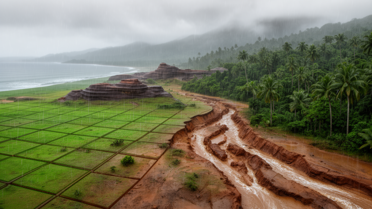 Kerala rainfall erosivity declined across most grid cells from 1901–2020