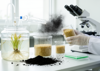 Lab tests: microscale iron reduces rice arsenic but boosts methane