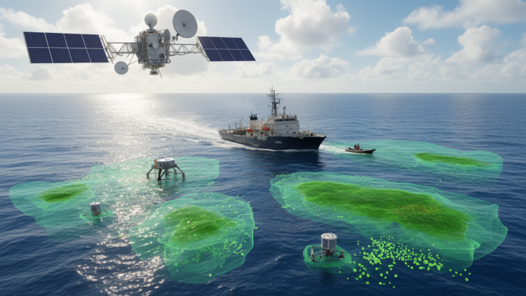 Satellite, field and model study maps asymmetric Indian Ocean phytoplankton response