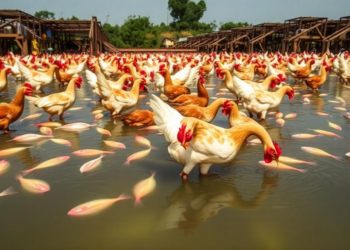 Antibiotic Overuse Exposed on Nigeria’s Fish-Chicken Farms Where Waste Feeds the Pond