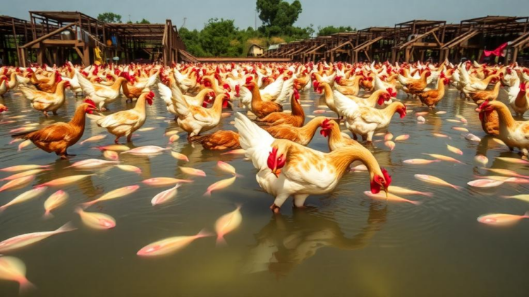 Antibiotic Overuse Exposed on Nigeria’s Fish-Chicken Farms Where Waste Feeds the Pond