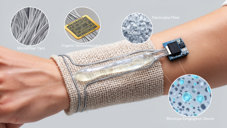 Textile organic electrochemical transistors in biosensing and bioelectronics including materials architectures and emerging applications