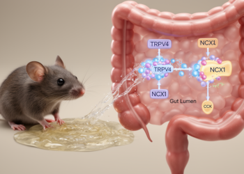 TRPV4–NCX1 coupling links CCK secretion to diarrhea-like changes in male mice