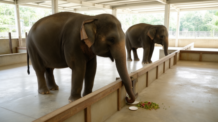 Study of 16 Asian elephants links inhibitory control to flexible detour behavior
