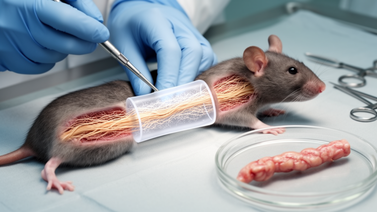 Bioprinted living nerve conduits match autografts in rat study