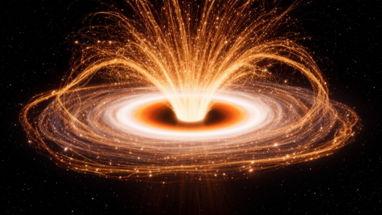 Solar-Storm-Like Eruption Observed Near a Supermassive Black Hole