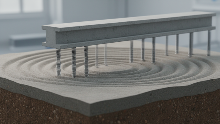 Computational Modeling Links Damping to Beam–Foundation Regime Shifts
