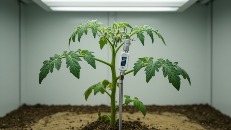 Bioristor tracks tomato responses to drought and combined heat stress