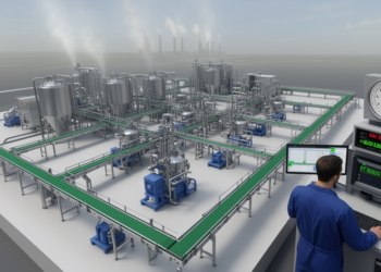 Simulated manufacturing controller cuts emissions but misses allowance